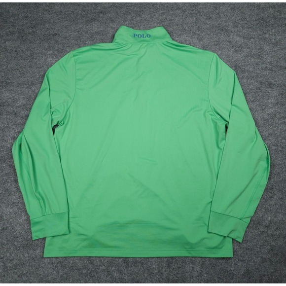Polo Golf Ralph Lauren Performance 1/4 Zip Mens XL Green Stretch Pullover Logo - Picture 4 of 12